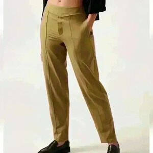 Athleta Brooklyn Heights Vienna Slim Pants Tapestry Gold Size 22 NWT